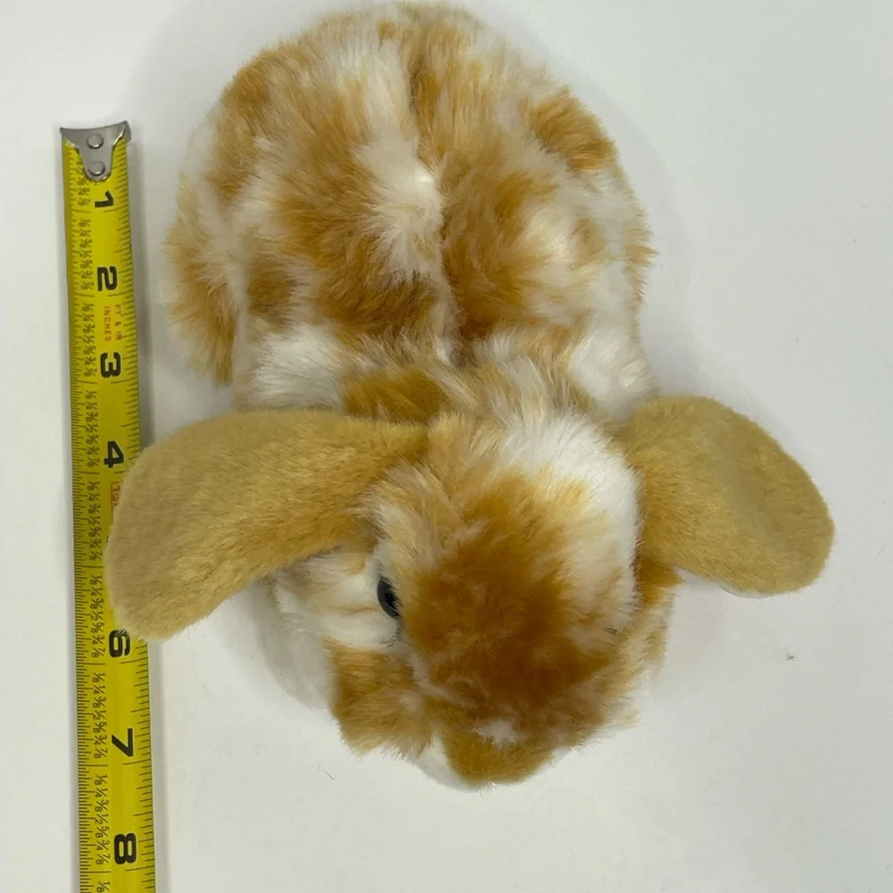 Teddy Hermann Plush Bunny 8” Rabbit Brown White Stuffed Animal Realistic Lovey